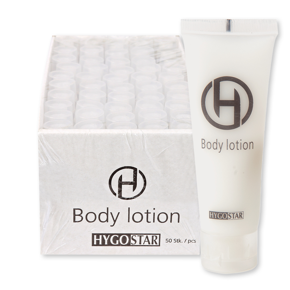 Body lotion tube in the tray