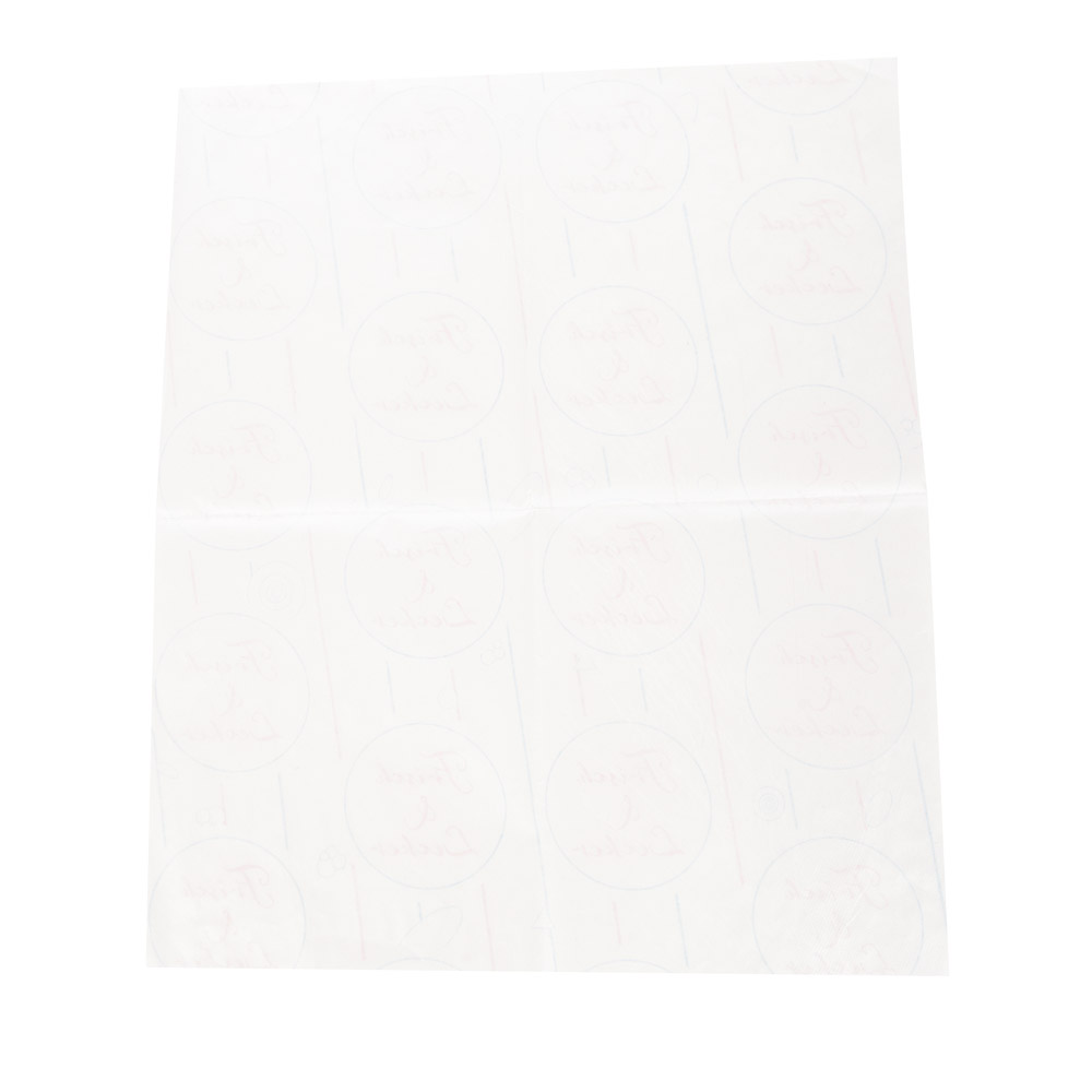 Einschlagpapier fettdicht | Cellulose, beschichtet | Draufsicht Einschlagpapier fettdicht aus Cellulose, beschichtet in der Draufsicht
