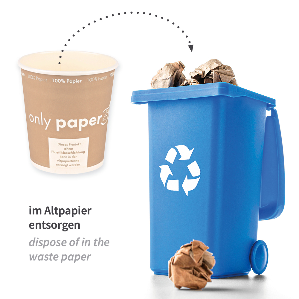 Bio Suppenbecher Only Paper | Pappe, Entsorgung Bio Suppenbecher Only Paper aus Pappe mit Entsorgung