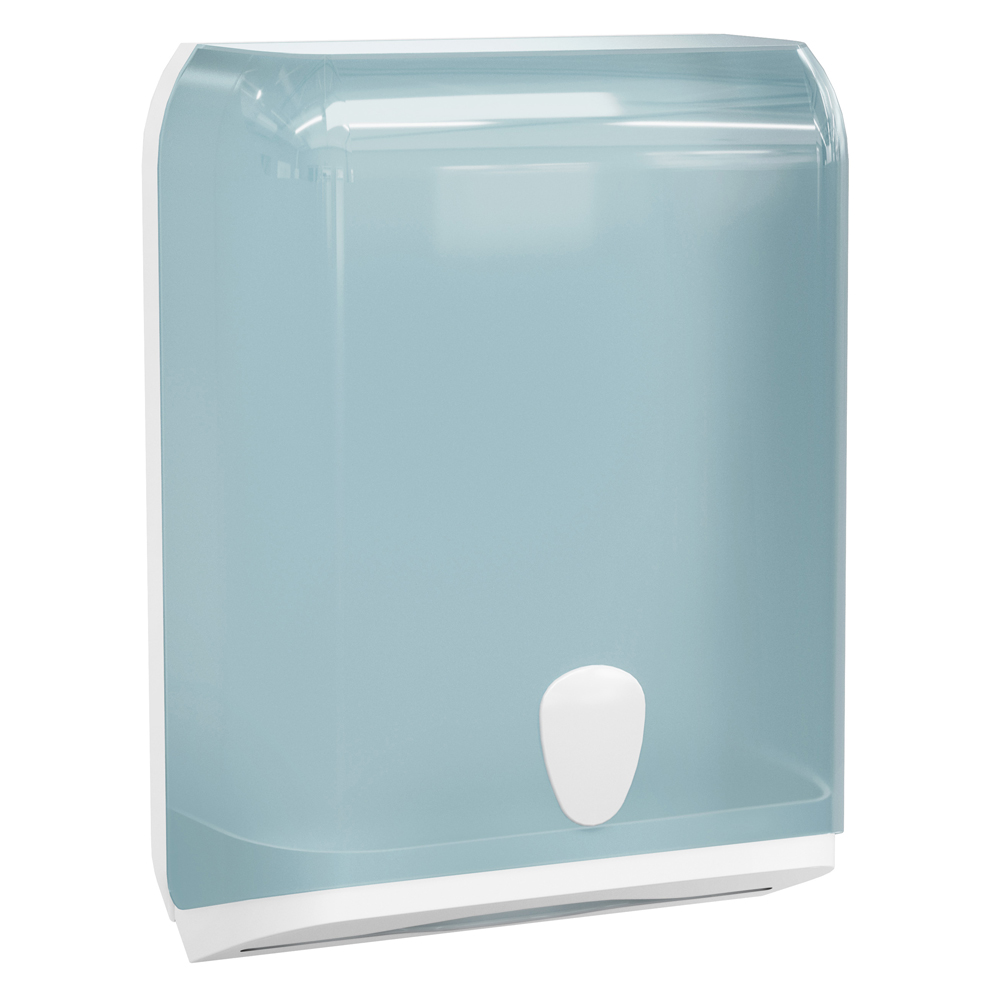 Paper towel dispenser REplast, multifold made of recycled plastic, front view