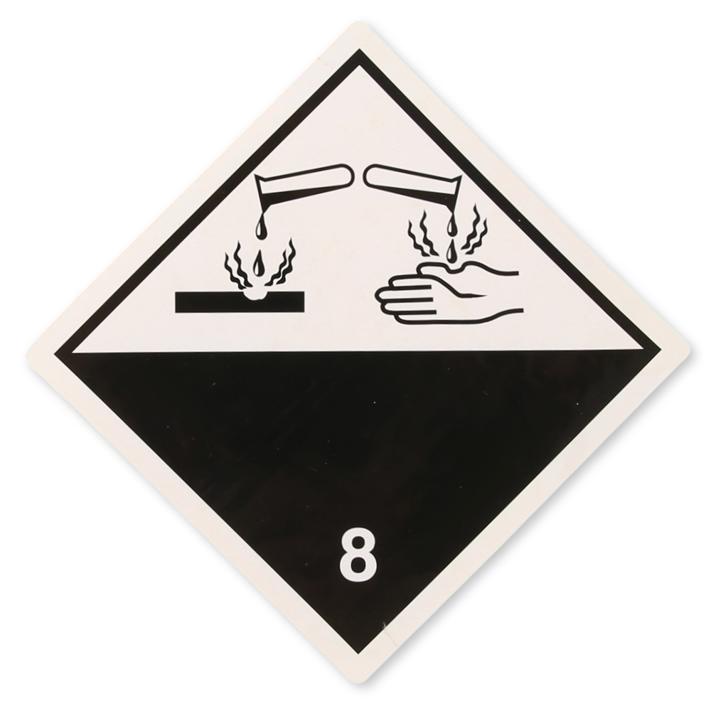 Buy Dangerous Goods Labels Class 8 Corrosive Substances On Roll buy-dangerous-goods-labels-class-8-corrosive-substances-on-roll