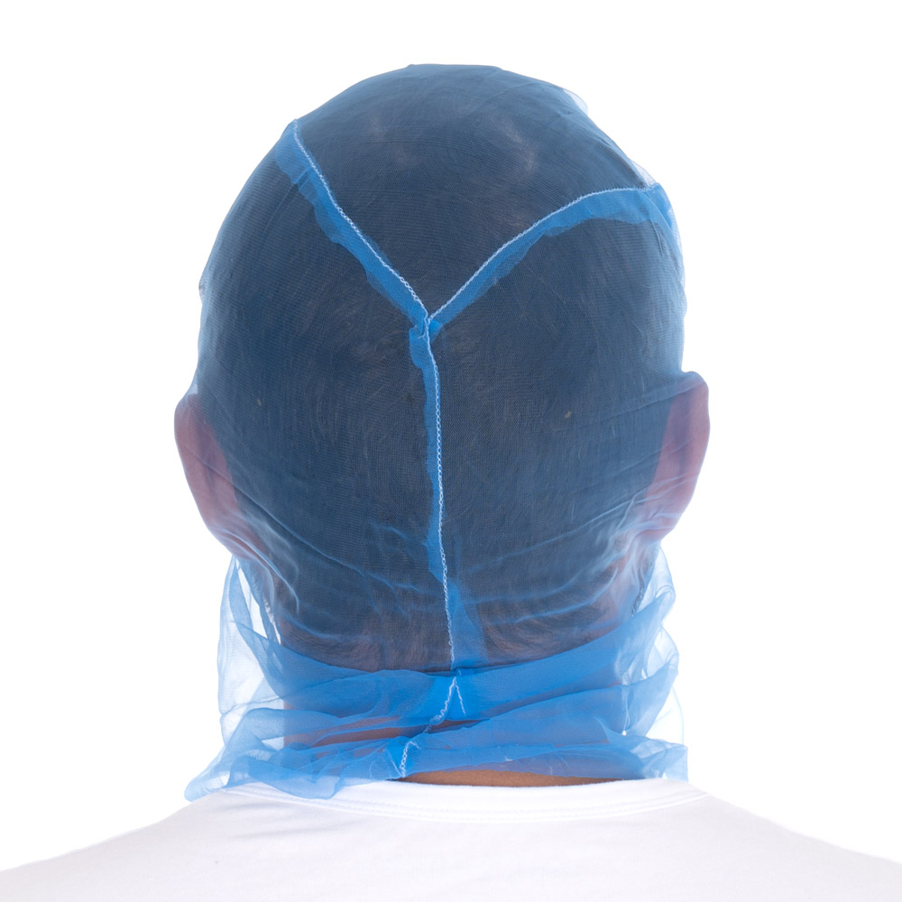 Astrohauben Micromesh | Nylon, blau, Rückansicht Astrohauben Micromesh aus Nylon in blau in der Rückansicht