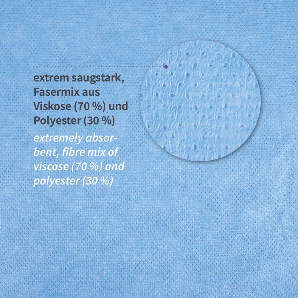 Poliertücher aus Viskose/Polyester, auf Rolle, Material