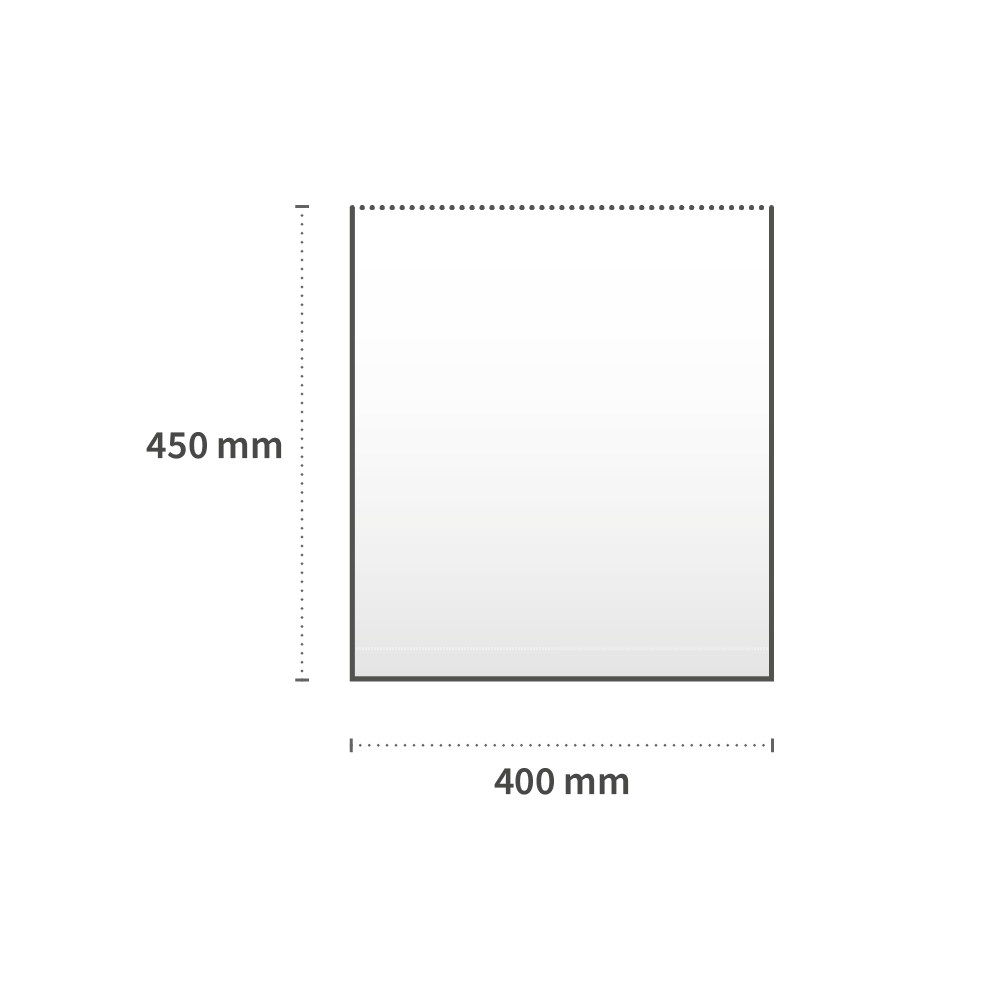 Müllbeutel für Kosmetikeimer, 10 l | HDPE, Rolle, transparent, Maße Müllbeutel für Kosmetikeimer, 10 l aus HDPE auf Rolle in transparent mit Maße