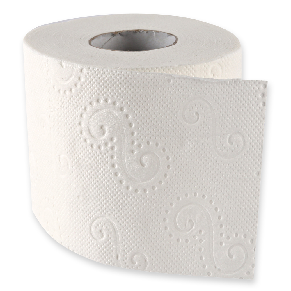 Toilettenpapier, Kleinrolle, 3-lagig aus Zellulose, Rolle
