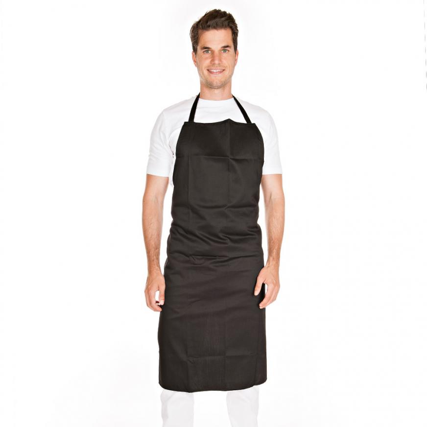 Bib skirts polycotton in the front view black