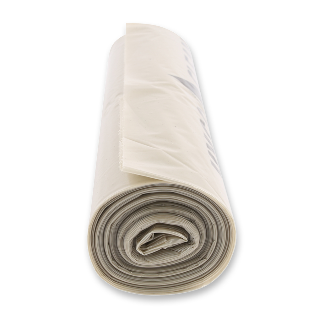 Waste bags Premium, 240 l | LDPE, roll, transparent, side view Waste bags Premium, 240 l made of LDPE on roll in transparent in the side view