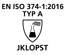 EN ISO 374-1:2016 JKLOPST Typ A EN ISO 374-1:2016 JKLOPST Typ A