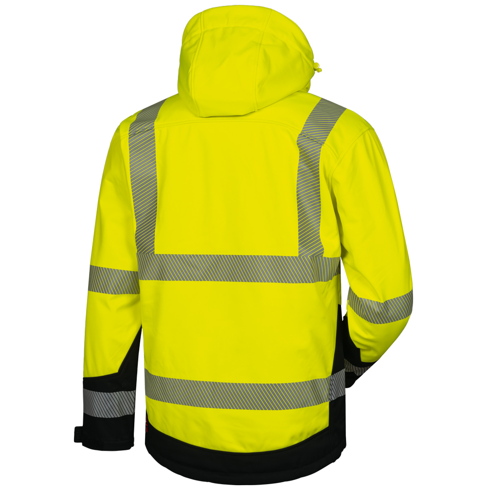 Elysee® Melvin 23426 padded high vis softshell jackets from the backside