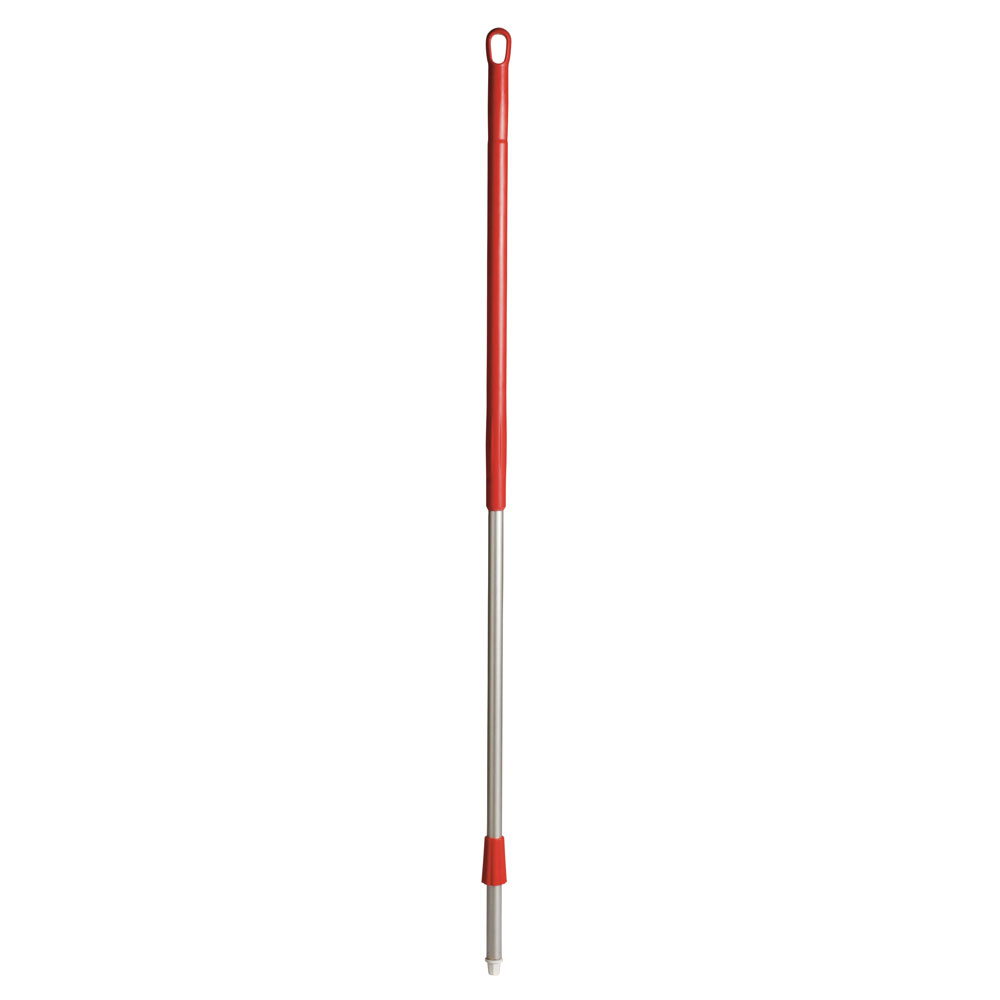 Haug Bürsten, plastic coated alu handle in red