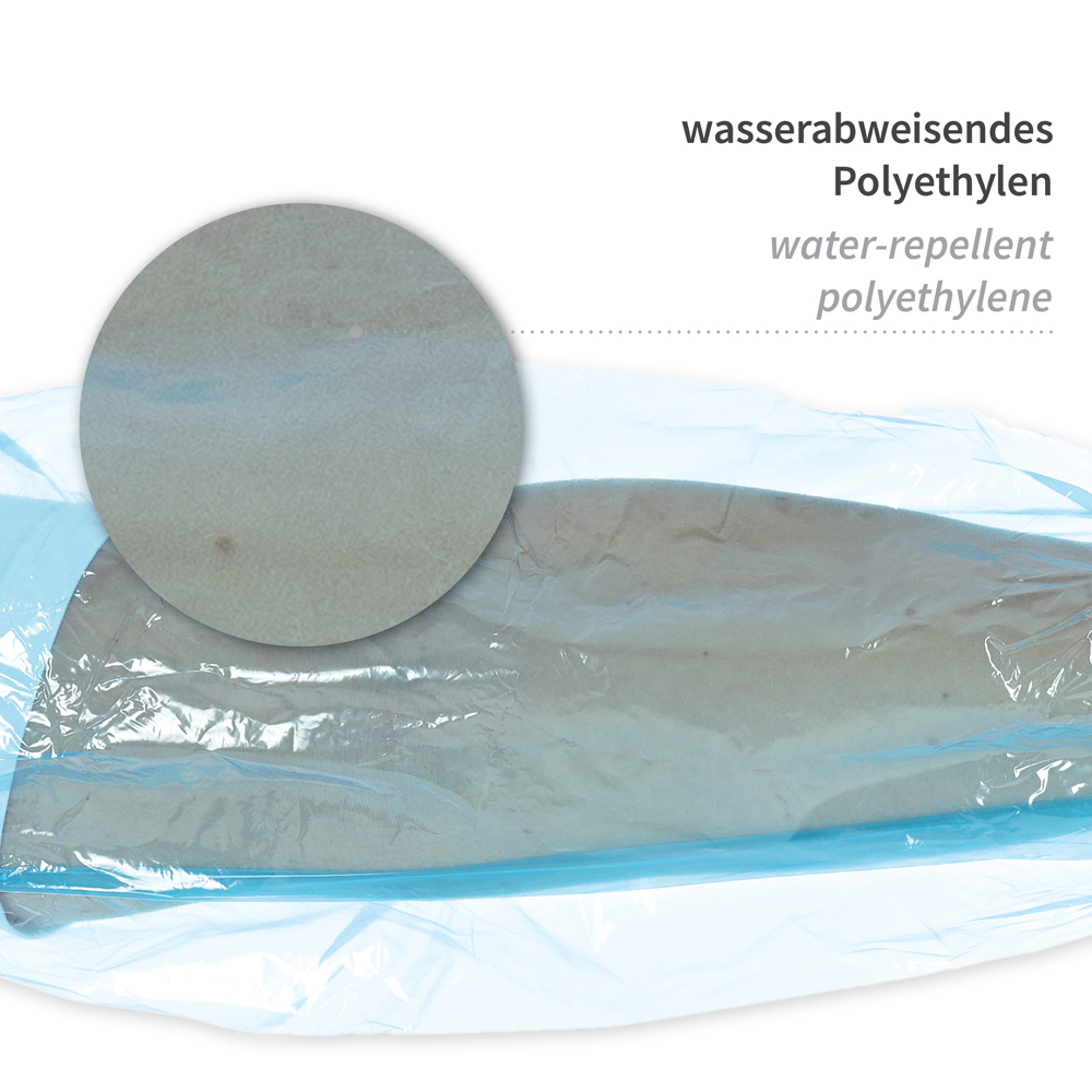 Ärmelschoner Light aus PE wasserabweisendem Polyethylen in der Farbe blau