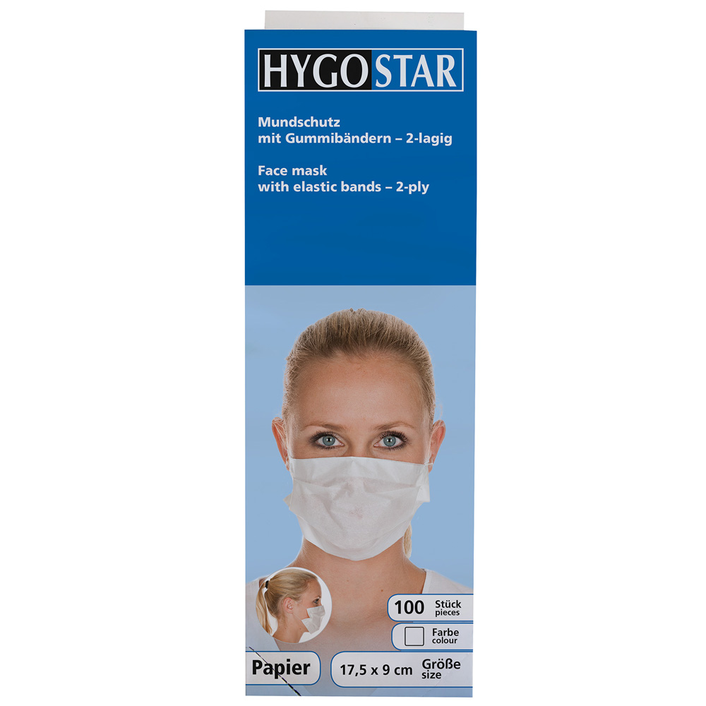 Face masks Civil Use, 2-ply made of paper in white in the package
