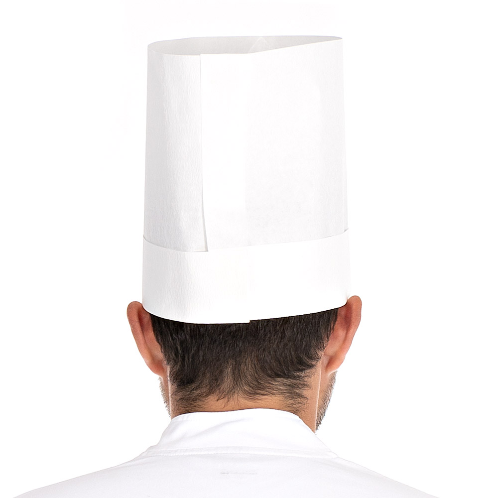 Chef's hats Variable made of special crepe paper exposed in the back view