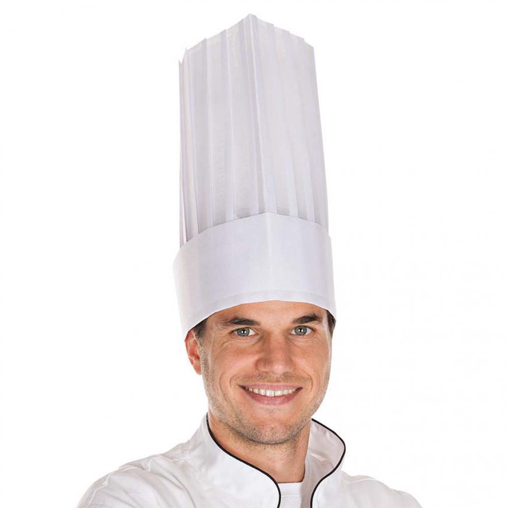 Chef's hats Le Grand Chef made of viscose in white