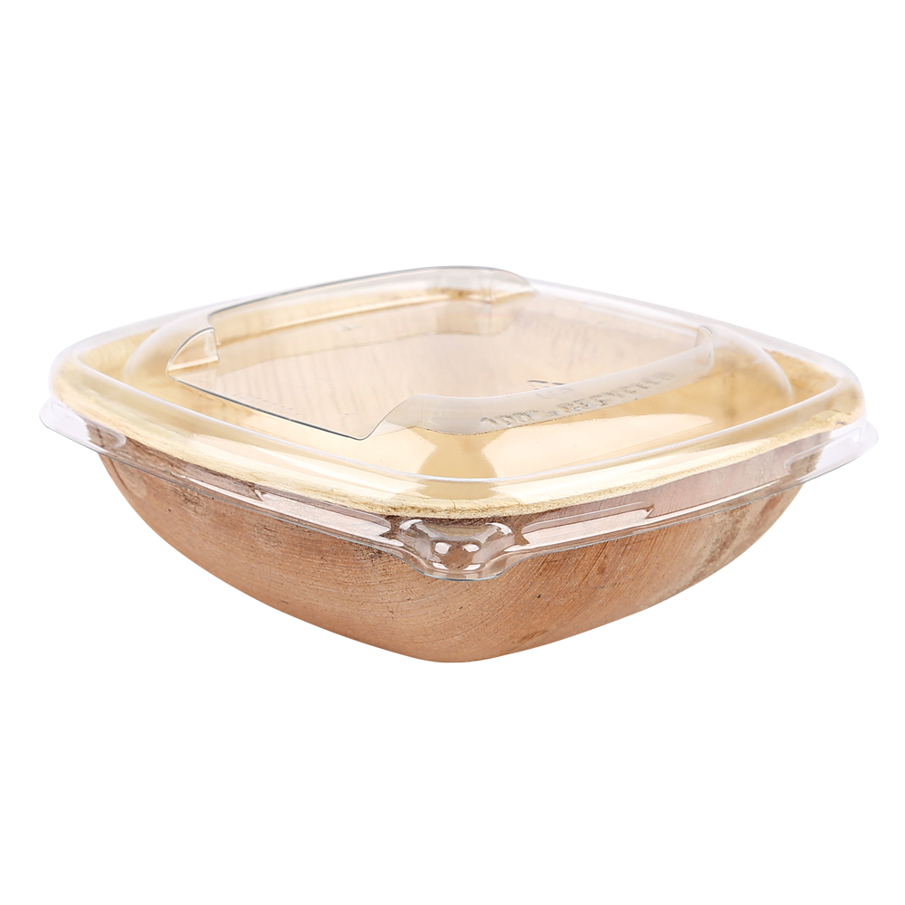 Bowls square made of palm leaf 400ml with 131x131mm