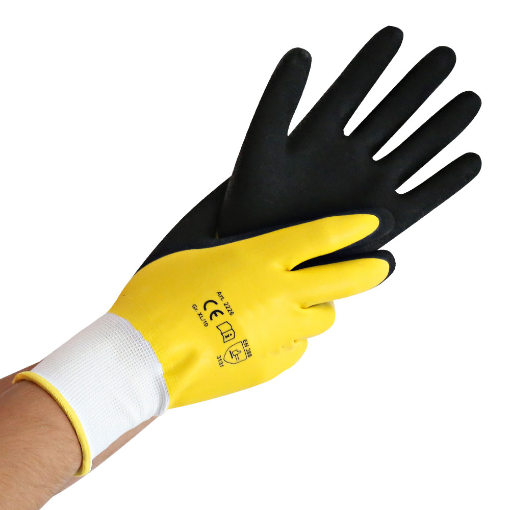 Fine knit gloves Wet Protect with latex coating