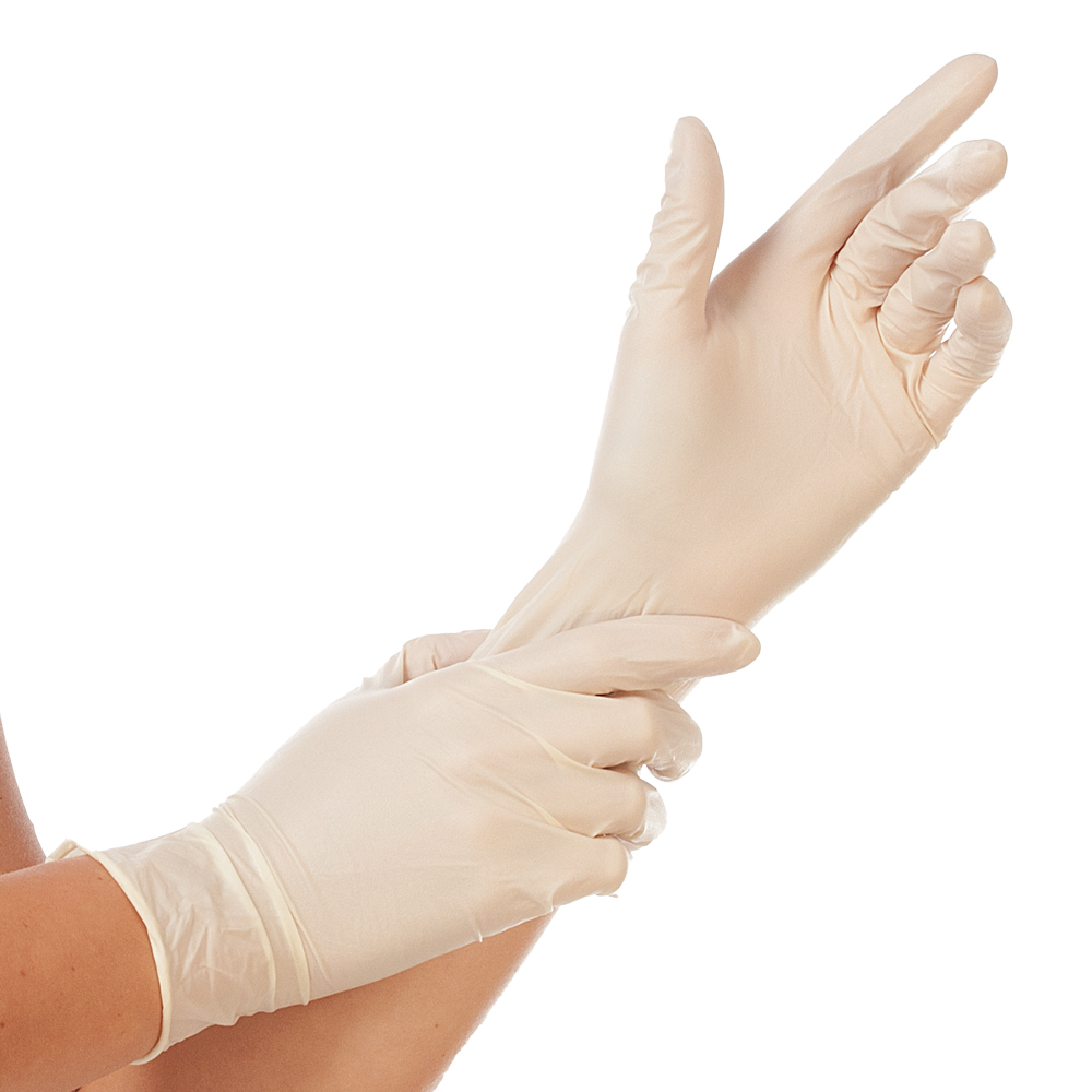 Latex gloves Sense powder-free in natural