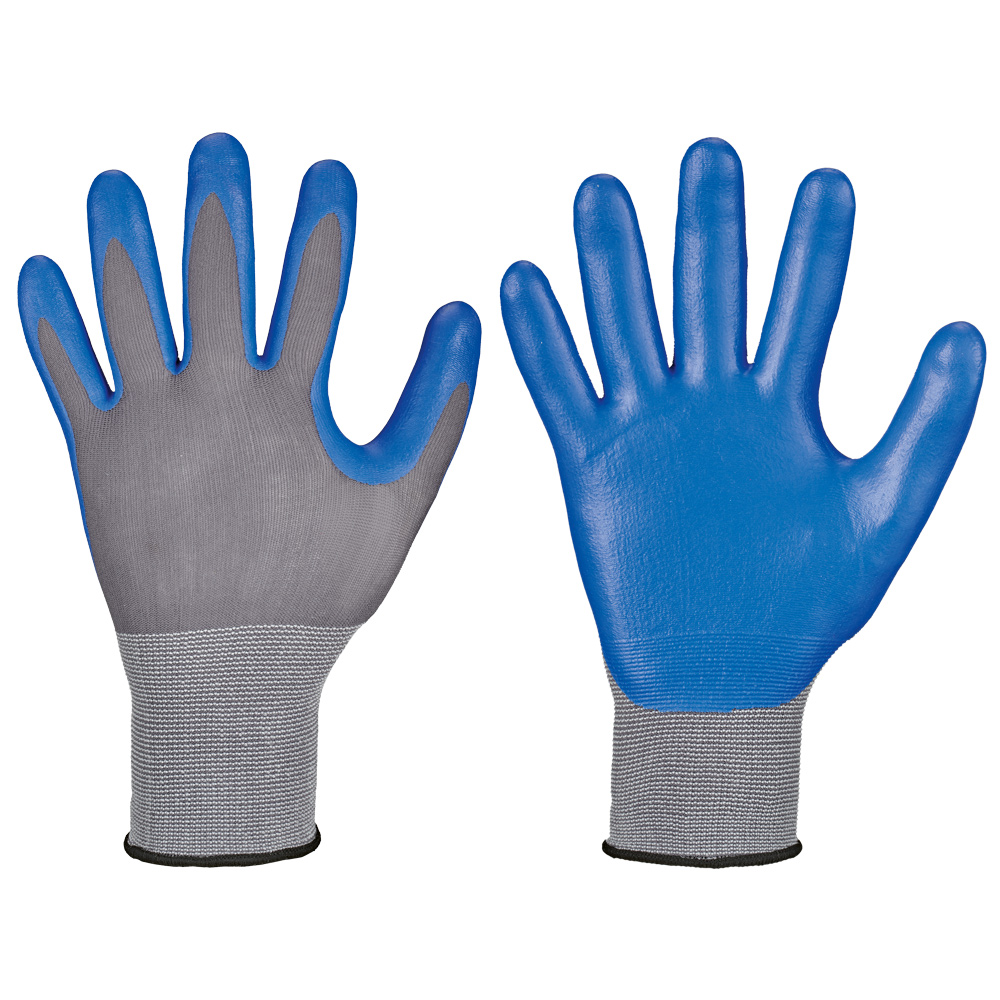 Stronghand® Deltana 0655, fine knit gloves in the front and back view