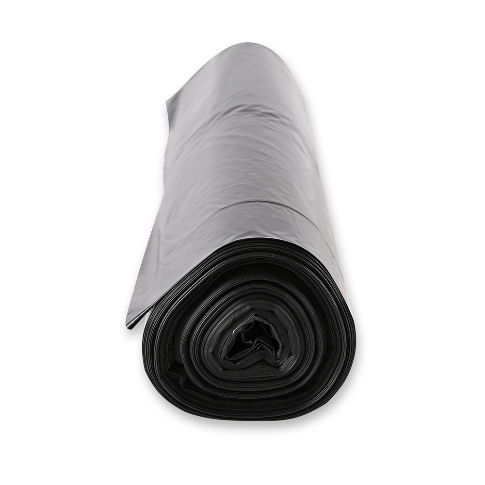 Waste bags, 120 l made of LDPE on roll in black in the side view