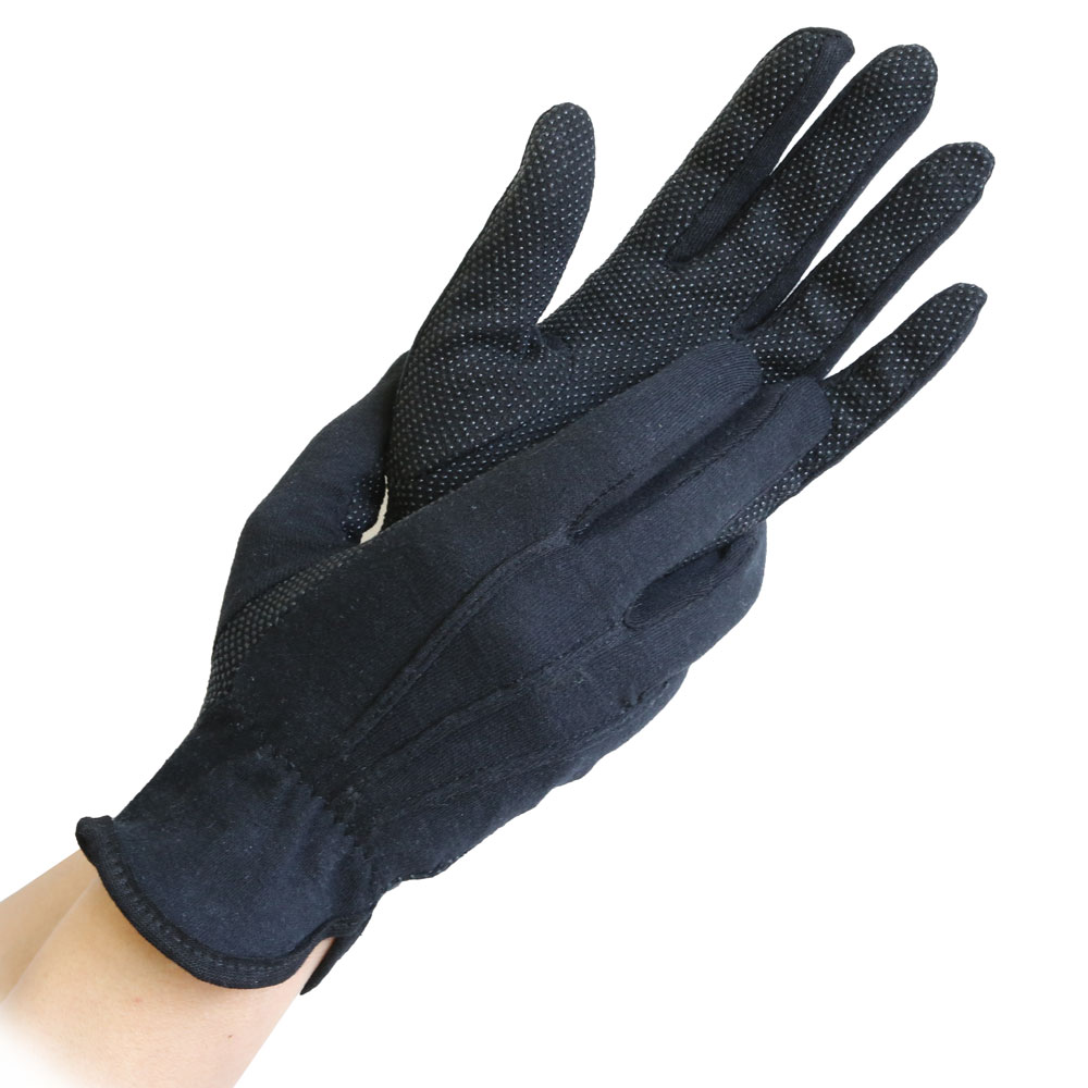 Cotton gloves Tricot Grip in black