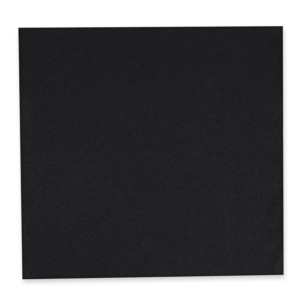 Servietten Eleganza, 40 x 40 cm, 1-lagig, 1/4 Falz aus Airlaid, FSC®-Mix in schwarz
