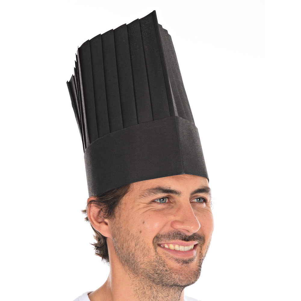 Chef's hats Le Grand Chef made of viscose in black