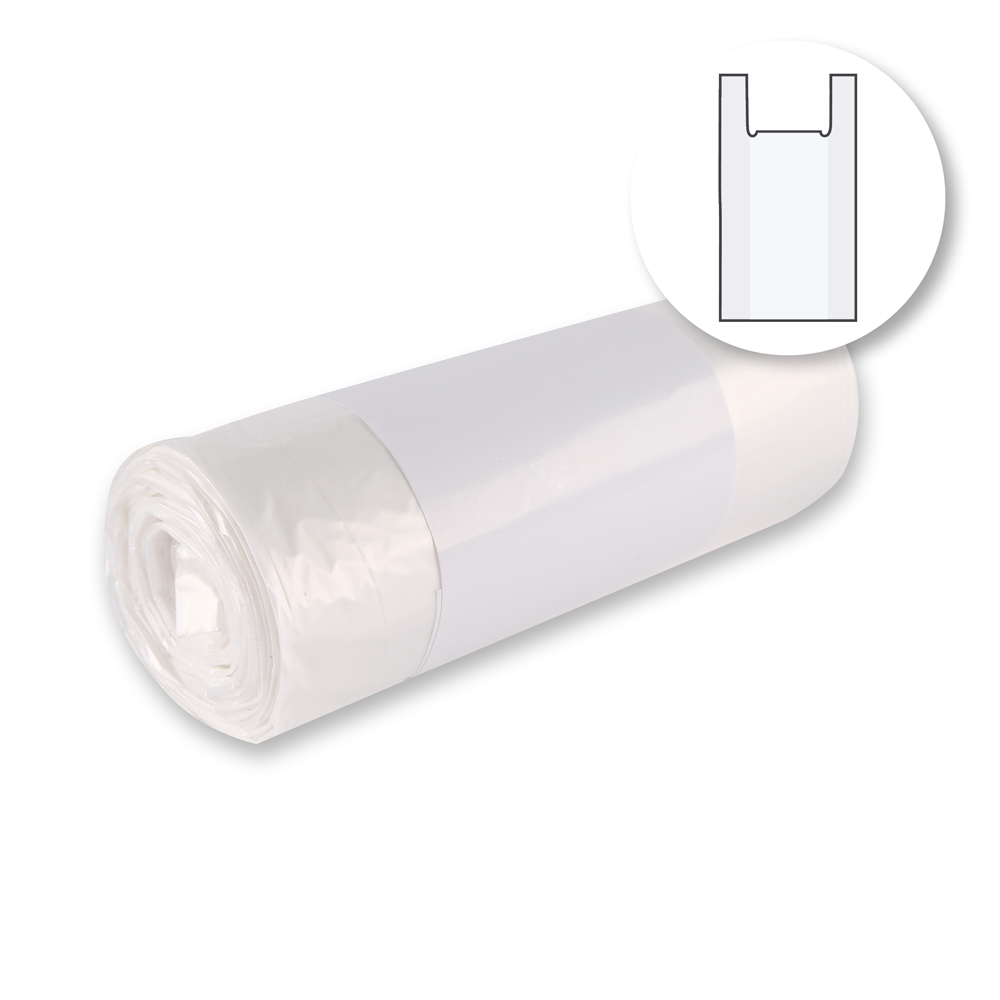 Müllbeutel mit Griff, 50 l aus HDPE auf Rolle