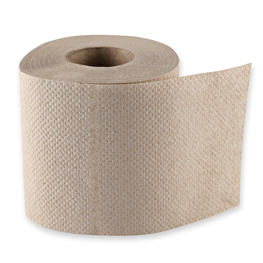 Toilet paper, small roll, 1-ply made of recycled paper, roll