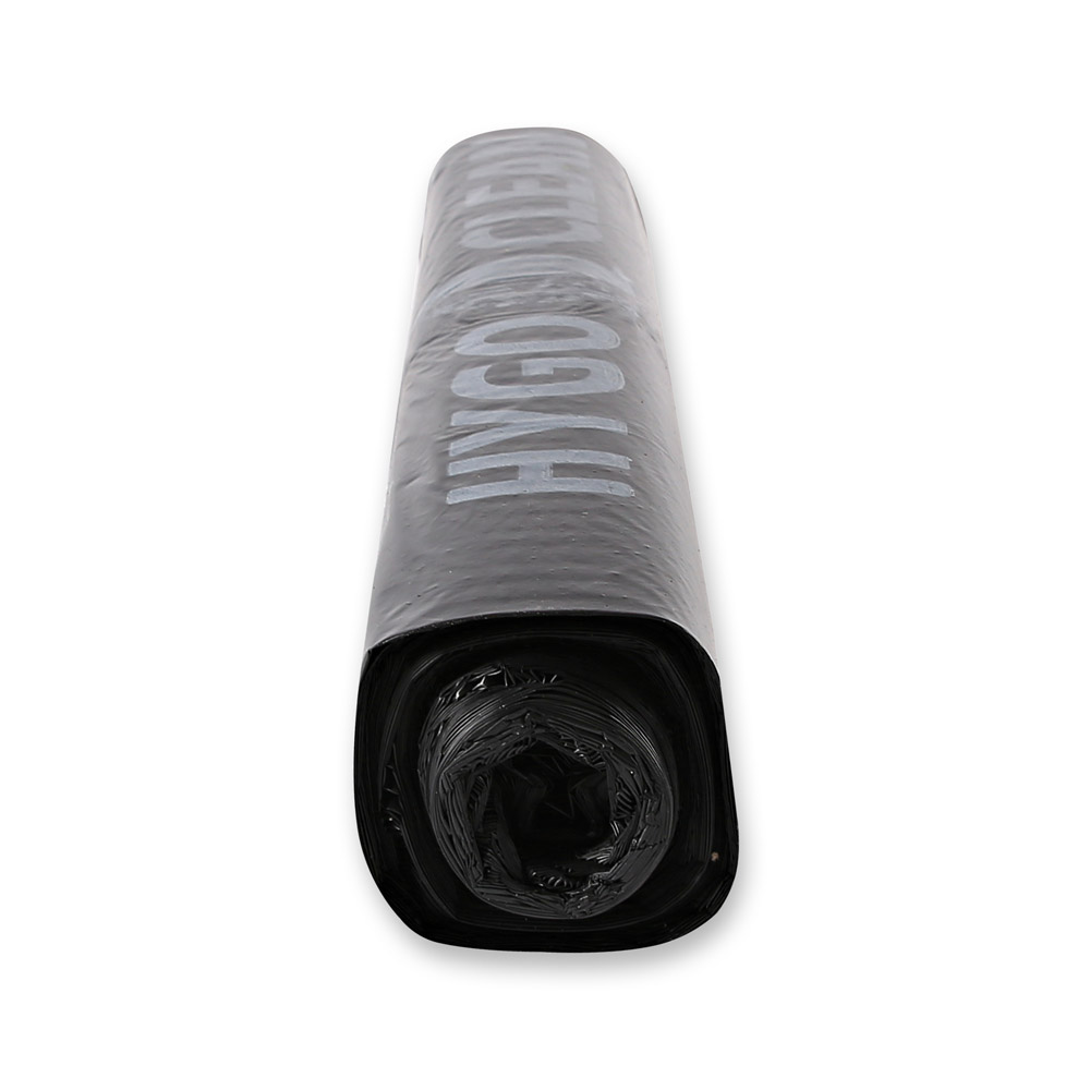 Waste bags Light, 120 l made of LDPE on roll in black in the side view