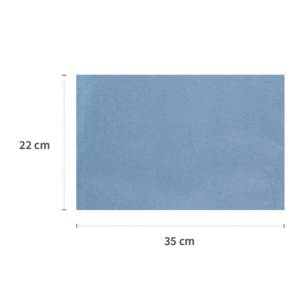 Putzpapiere Allfood, 2-lagig | Zellulose, FSC®-Mix, blau, Maße Putzpapiere Allfood 2-lagig als Zellulose FSC®-Mix in blau mit Maßen