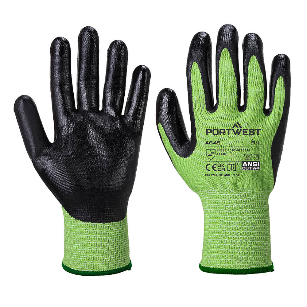 Portwest A645 Green-Cut, Schnittschutzhandschuhe in der Gesamtansicht