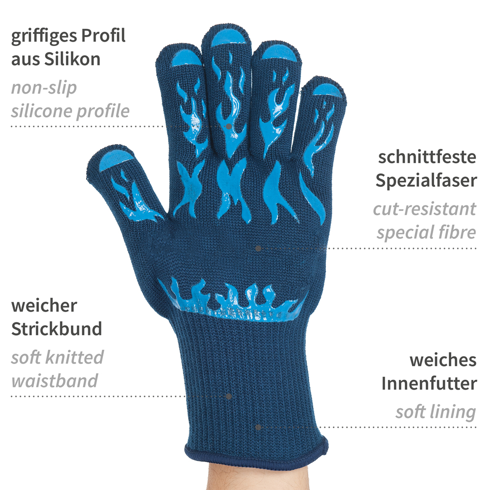 Cut protection gloves Cut Allfood Hot with silicone coating and description