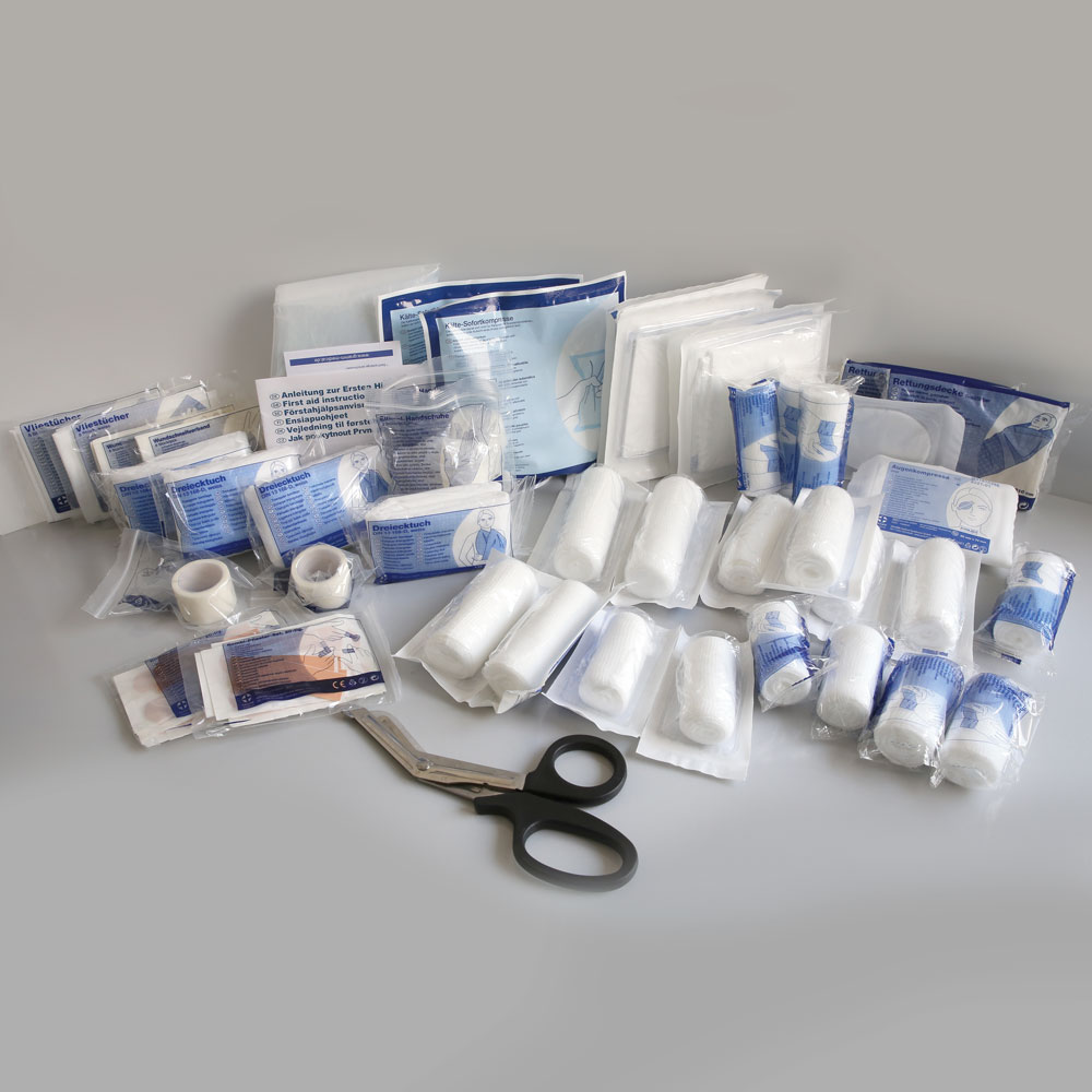 First aid refill pack SAN according to DIN 13169 with content