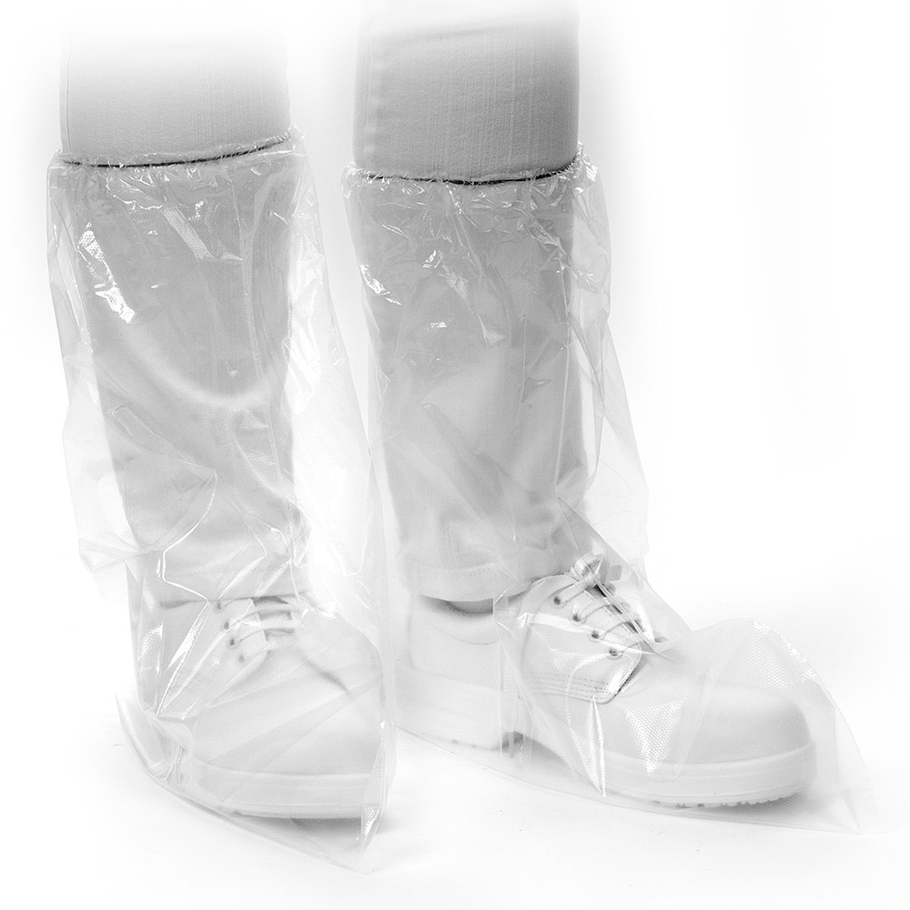 Overboots made of PE in transparent