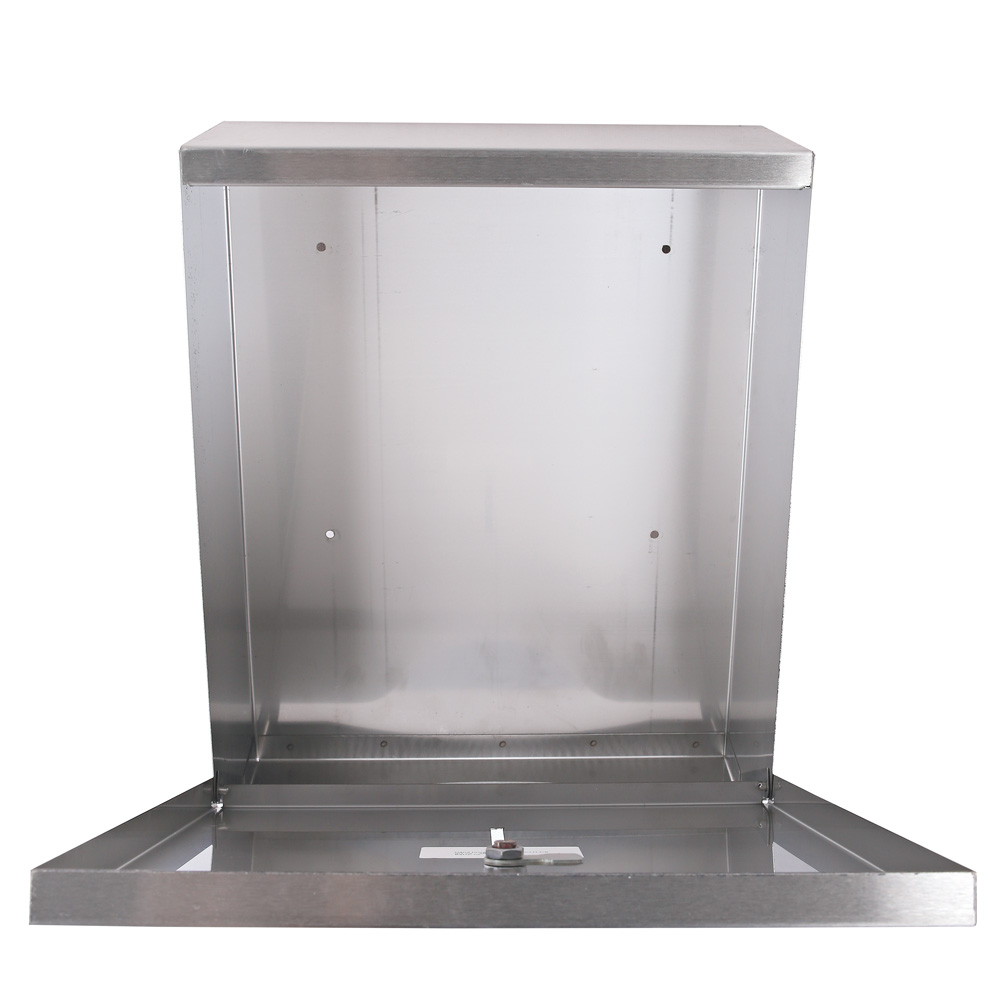 Falthandtuchspender, Edelstahl ist offen