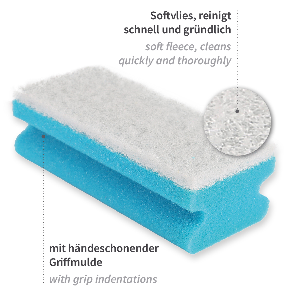 Pad sponges Colour made of foam/soft fleece, properties