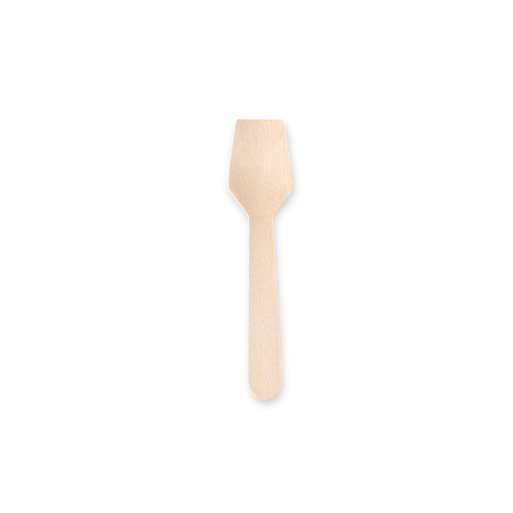 Ice cream spoon made of birch wood, FSC®-certified in brown