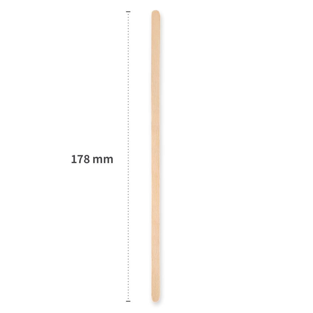 Wooden coffee sticks made of birch, measurements 178m