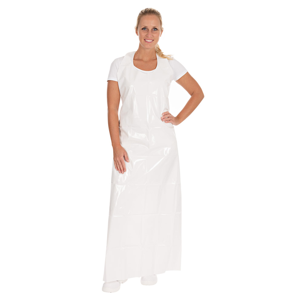 Apron 150my, TPU in the front view, white, 90cm x 130cm