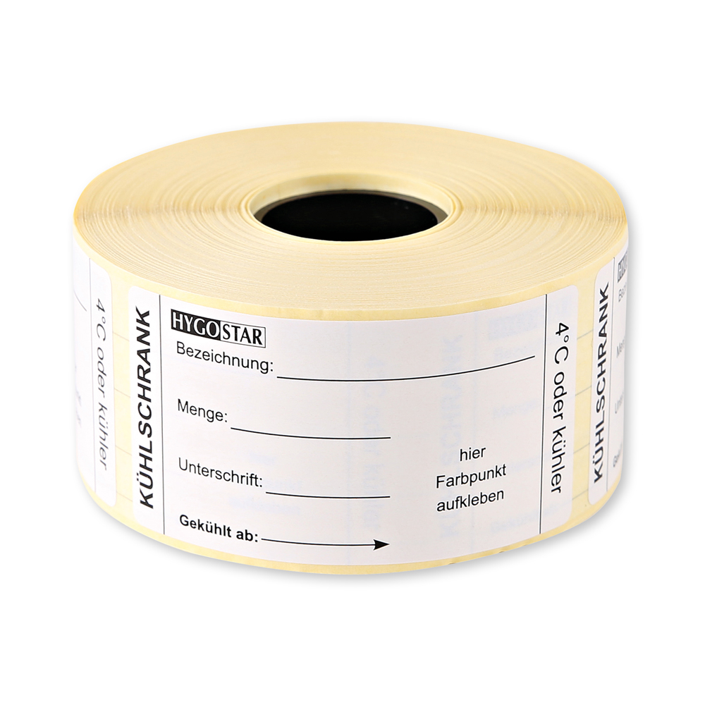 Labels Kühlschrank, deductible aus paper on roll