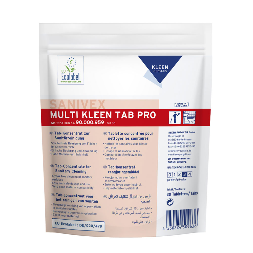 Kleen Purgatis Sanivex Multi Kleen Tab Pro, sanitary cleaner tabs as tab