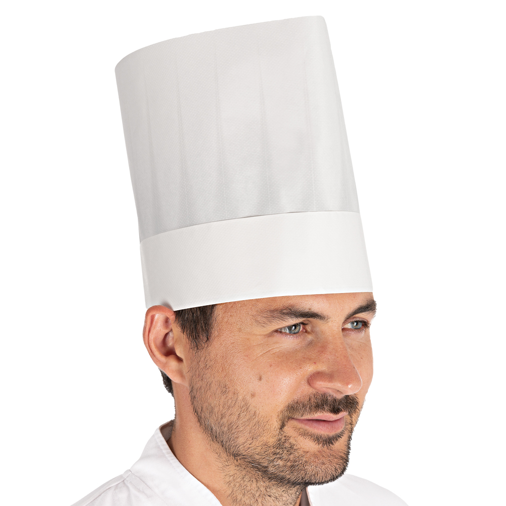 Europa chef's hat Original made of absorbent paper, exposed in the oblique view