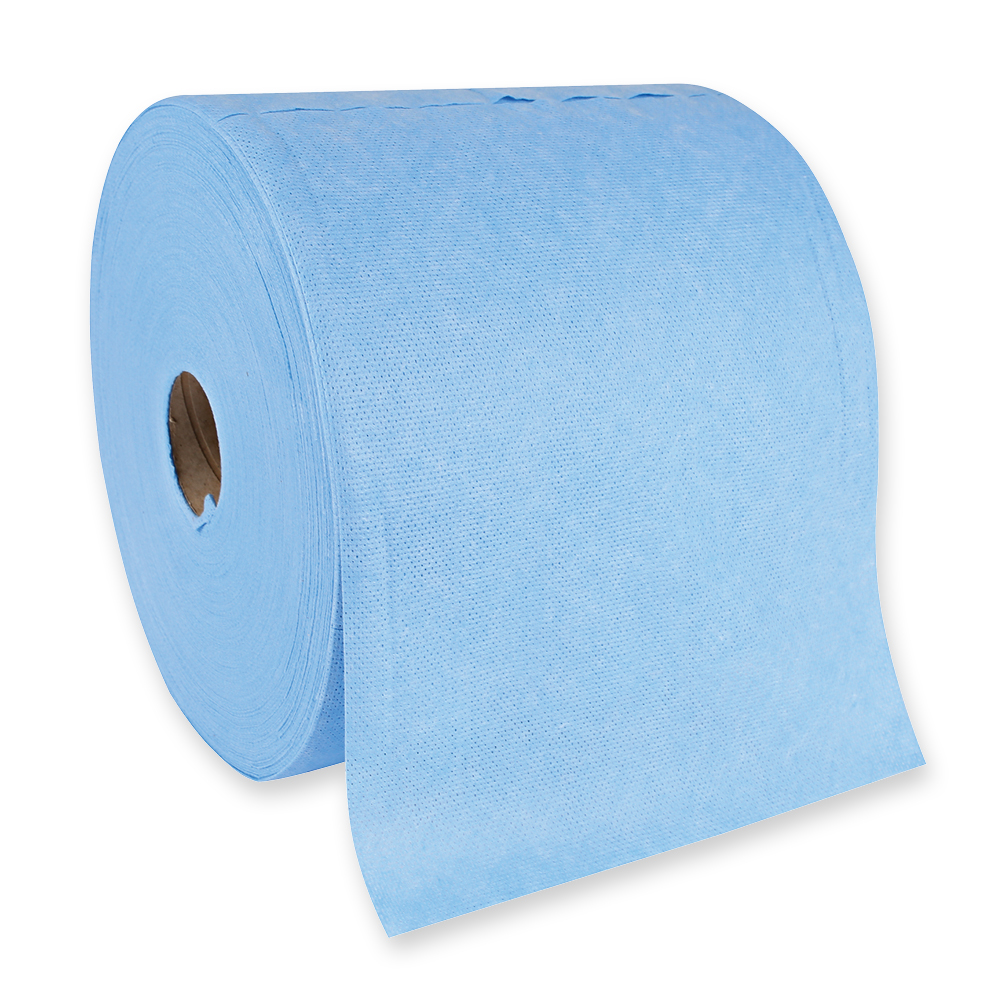 Buy Polishing cloths, viscose/polyester, roll blue, 38cm