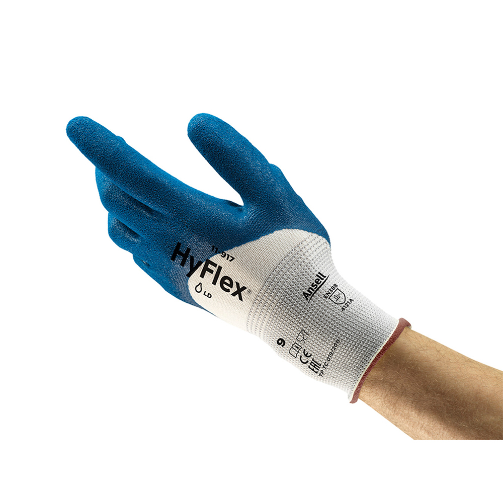 Mechanical protection gloves  HyFlex® 11-917 in the side view