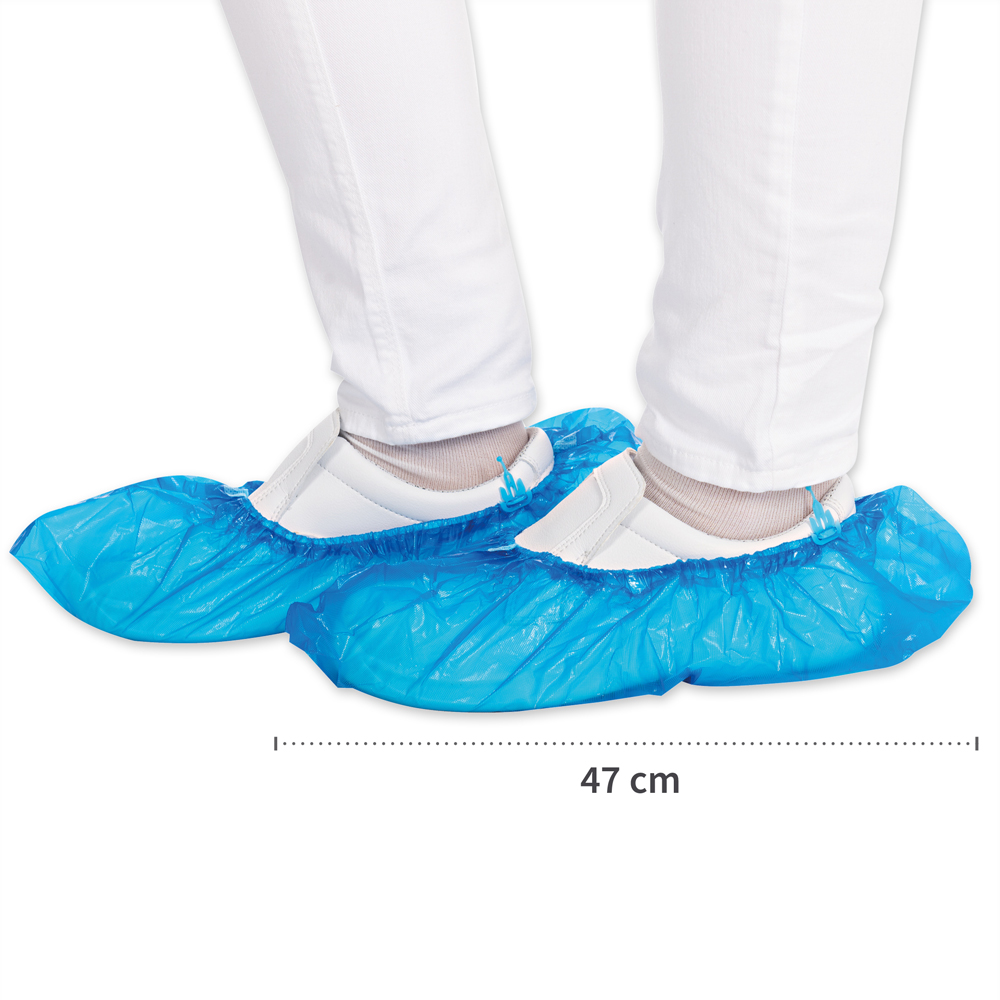 Overshoes for Hygomat made of CPE the dimensions in blue 