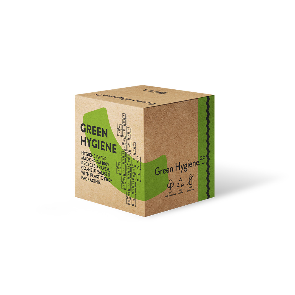 Green Hygiene® Toilettenpapier KORDULA, Kleinrolle, 3-lagig aus Recyclingpapier, Karton