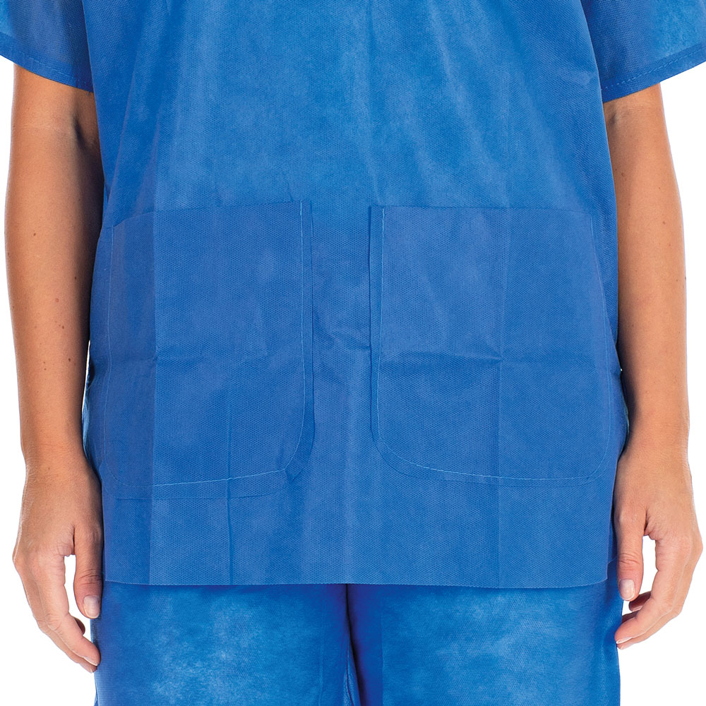 Nursing sets made of SMS in blue with pockets