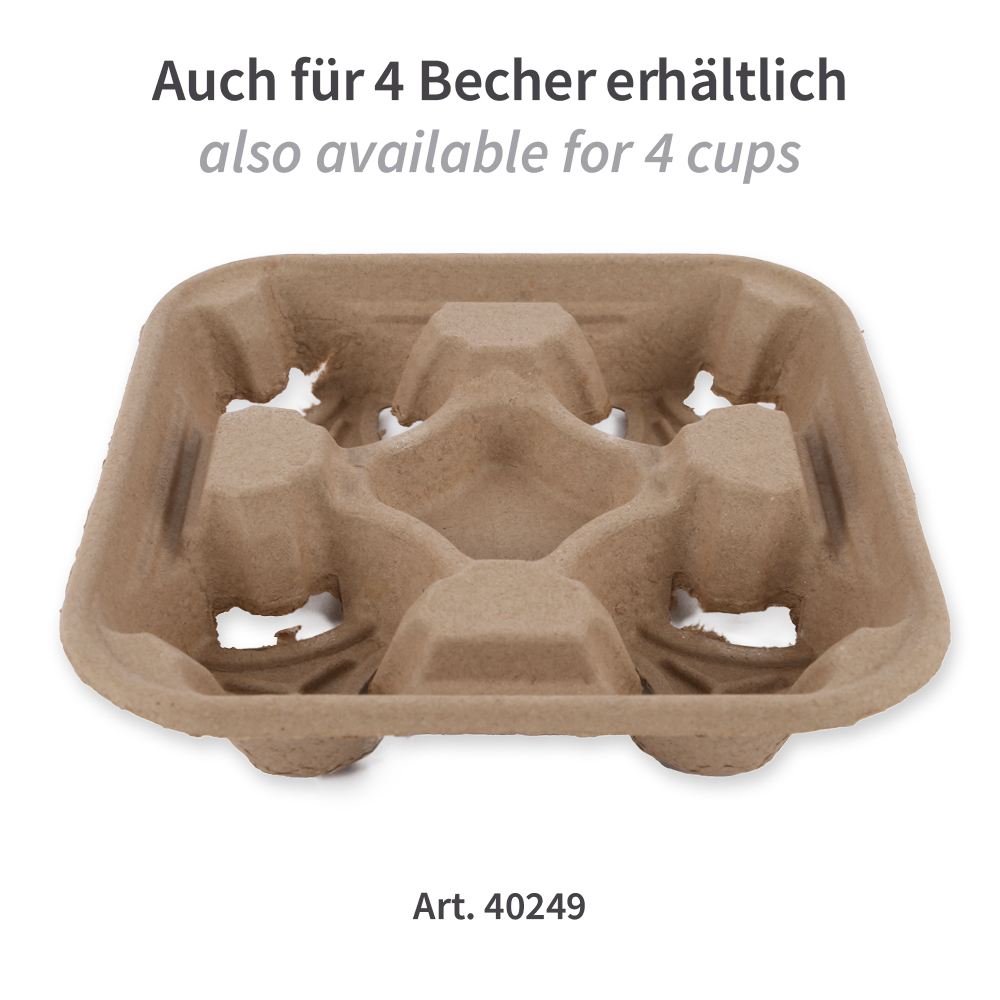 Bio Becherhalter Double | Recyclingpapier, Varianten Bio Becherhalter Double aus Recyclingpapier in verschiedenen Varianten