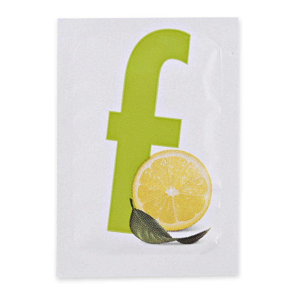 Refreshing tissues Citrus made of paper with front 