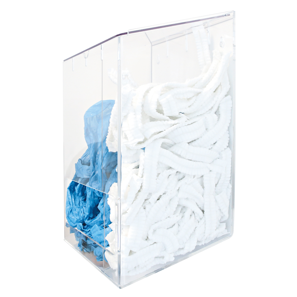 Double dispenser for disposable clothing "Double" made of Acrylic as an example of use